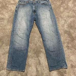 Lucky Brand Jeans Mens Size 38x32 181 Relaxed Straight Blue Denim